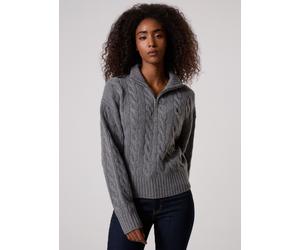 Polo Ralph Lauren - Pull demi-zippé en laine et cachemire Grigio - Abbigliamento XL Grigio