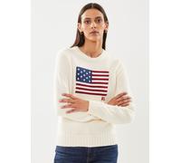 Polo Ralph Lauren - Pull drapeau à col rond en coton Beige - Abbigliamento M Beige