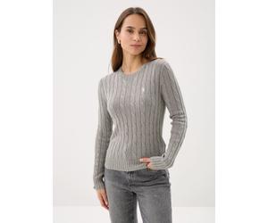 Polo Ralph Lauren - Pull torsadé à col rond en coton 211971795 Grigio - Abbigliamento S Grigio