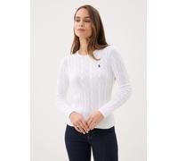 Polo Ralph Lauren - Pull torsadé à col rond en coton 2119718 Bianco - Abbigliamento L Bianco