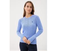 Polo Ralph Lauren - Pull torsadé à col rond en coton 211971869 Blu - Abbigliamento XS Blu