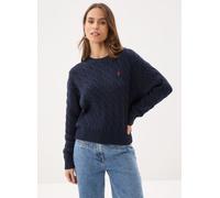 Polo Ralph Lauren - Pull torsadé à col rond en coton 211A962 Blu - Abbigliamento L Blu