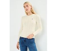 Polo Ralph Lauren - Pull torsadé à col rond en coton Bianco - Abbigliamento L Bianco