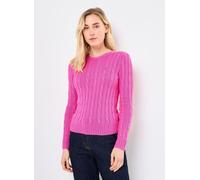 Polo Ralph Lauren - Pull torsadé à col rond en coton Rosa - Abbigliamento XS Rosa