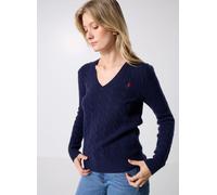 Polo Ralph Lauren - Pull torsadé à col V en coton Blu - Abbigliamento XL Blu