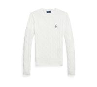 Polo Ralph Lauren - Pull torsadé à col rond en coton 211971869 Bianco - Abbigliamento XL Bianco