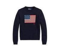 Maglione girocollo, motivo bandiera americana Blu XL Tinta unita