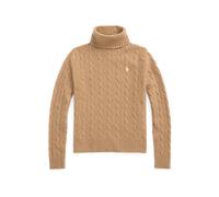 Polo Ralph Lauren - Maglione Dolcevita in Maglia a Treccia di Lana e Cachemire - - Knitwear - Donna - Marrone - XS