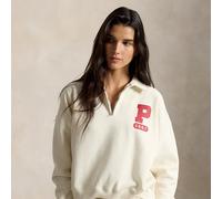 Polo Ralph Lauren Pullover in felpa con cerniera e logo P XXS White