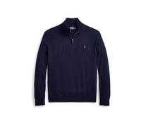 Polo Ralph Lauren - Maglione in lana con zip corta - - Sweatshirts & Hoodies - Uomo - Blu - L