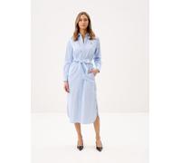 Polo Ralph Lauren - Robe-chemise rayée ceinturée en popeline Blu - Abbigliamento 34 Blu
