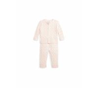 POLO RALPH LAUREN Set neonato 2 pezzi cardigan e pantaloni rosa | 74