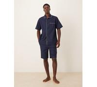 Polo Ralph Lauren - Set pigiama blu navy con camicia a maniche corte e pantaloncini S