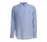 Polo Ralph Lauren, ,Shirts ,Uomo ,Blu ,M Camicia in Lino a Righe Blu