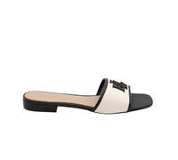 Lauren Ralph Lauren Sandalo ciabatta Everley in tela e pelle nero DS26RL13 802P04395004 Taglia scarpa: 40