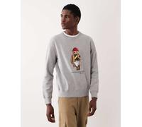 Polo Ralph Lauren - Society - Camicia grigia con stampa di orso-Grigio S