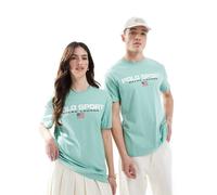 Polo Ralph Lauren - Sport Capsule - T-shirt classica oversize unisex verde chiaro con logo grande e bandiera sul petto 2XS