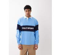 Polo Ralph Lauren - Sport - Polo oversize stile rugby blu-Blu navy S