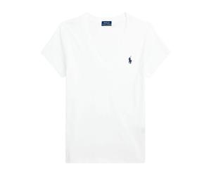 Polo Ralph Lauren - T-shirt a girocollo dritta in cotone - - Tops - Donna - Bianco - L