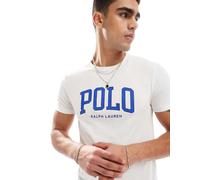 Polo Ralph Lauren - T-shirt bianca con logo applicato in ciniglia-Bianco XS