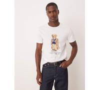 Polo Ralph Lauren - T-shirt bianca con stampa di orso heritage-Bianco L