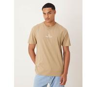 Polo Ralph Lauren - T-shirt classica oversize beige con scritta e logo centrale a icona-Neutro L