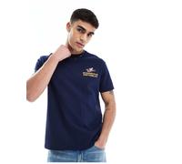Polo Ralph Lauren - T-shirt classica oversize blu navy con stampa del logo XS