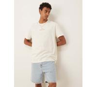 Polo Ralph Lauren - T-shirt classica oversize crema con scritta del logo centrale-Bianco L