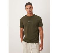 Polo Ralph Lauren - T-shirt classica oversize verde oliva con scritta e logo centrale a icona L