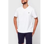 Polo Ralph Lauren - T-shirt classique en jersey à col en V 710708261 Bianco - Abbigliamento XS Bianco