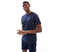 Polo Ralph Lauren - Tee-shirt de nuit logo en jersey de coto Blu - Abbigliamento S Blu