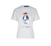 Polo Ralph Lauren - T-shirt comoda grigio mélange chiaro con stampa di orso L