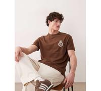 Polo Ralph Lauren - T-shirt pesante marrone con stemma sul retro M