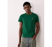 Polo Ralph Lauren - T-shirt ajusté à col rond en jersey 7106 Verde - Abbigliamento L Verde