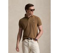 Polo Ralph Lauren The Iconic Mesh Slim manica corta marrone bianco - L