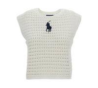 Polo Ralph Lauren, ,Tops ,Donna ,Bianco ,M Eyelet Knit Top