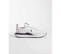 Polo Ralph Lauren - Train 89 - Sneakers in camoscio bianche e blu navy-Bianco 46