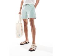 Polo Ralph Lauren - Traveler - Pantaloncini da bagno taglio classico in seersucker verde medio a righe con logo S