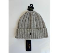 Polo Ralph Lauren Uomo Pony Rubino Misto Lana Berretto Polsino Maglia a Costine