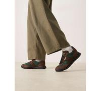 Polo Ralph Lauren - Varick - Sneakers in camoscio e tela color marrone e verde 40