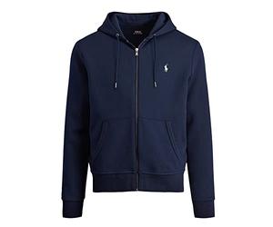 Polo Ralph Lauren Zip intera da uomo a doppia maglia, Navy, Large