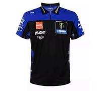 Polo replica Yamaha Monster Energy Nero/Blu (FR/ES, Alfa/Lettere, M, Normale, Blu/Nero), Nero , M