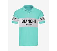 Polo Santini Bianchi Milano Retro manica corta celeste - M
