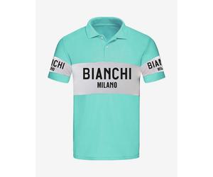 Polo Santini Bianchi Milano Retro manica corta celeste - XL