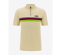 Polo Santini x UCI World Champion manica corta bianco arcobaleno - XS