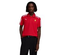 Polo Scuderia Ferrari MT7 da uomo Rossa Cotone Sportiva Regular con Logo Nuova