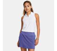 Polo senza maniche Under Armour Playoff da donna Bianco / Halo Grigio / Halo Grigio L