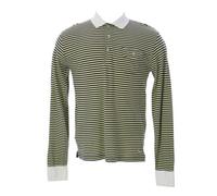 Polo Shirt A Righe Con Toppe Ai Gomiti Gant Blu Tempesta