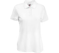 Polo Shirt * Lady della Fit 65/35 Polo * Fruit Of The Loom bianco X-Large