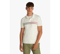 Polo slim con strisce colorate Bianco L A righe